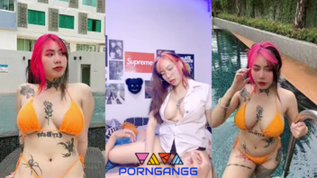 คลิปหลุดน้องไอรินมมาใหม่ irenkampong1 น้องไอรินสาวสักลายนมใหญ่สุดสวยเงี่ยนนั้งแหกหีให้ผัวเลีย ก่อนโดนจับกระแทกซอยหีคาาโต๊ะเด็ดๆ